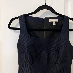 Banana Republic Square Neck Fitted and Formal Navy and Black Dress. Size: 0